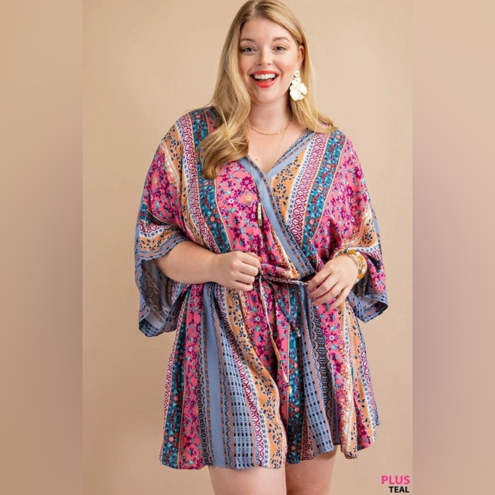 Kori Patterned Garment with Black and Brown Accents